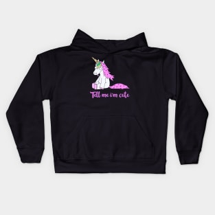 Ice Cream Unicorn - Tell me I’m Cute Kids Hoodie